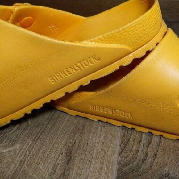 Birkenstock Arizona Orange EVA Double Buckle Strap Slide Sandals Size 36 - Picture 3 of 7